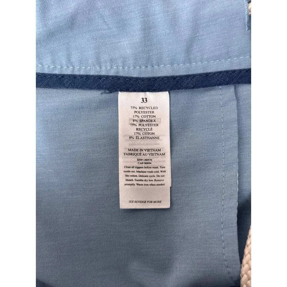 Faherty All Day Shorts 33 Mens Blue 9